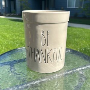 Rae Dunn Be Thankful utensil crock